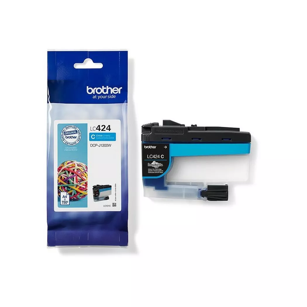 Brother – Tintenpatrone cyan LC-424C DCP-J1200 750 Seiten, One Size
