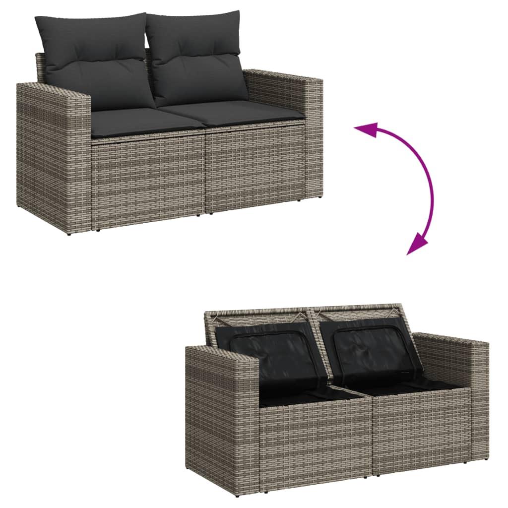 VidaXL set divano da giardino Polirattan  