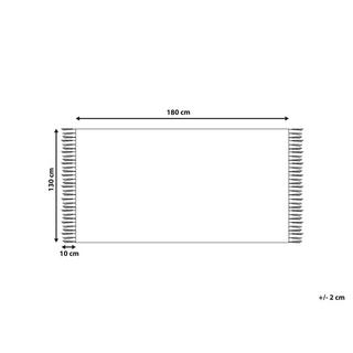 Beliani Pazaryeri Couverture Coton Glamour  