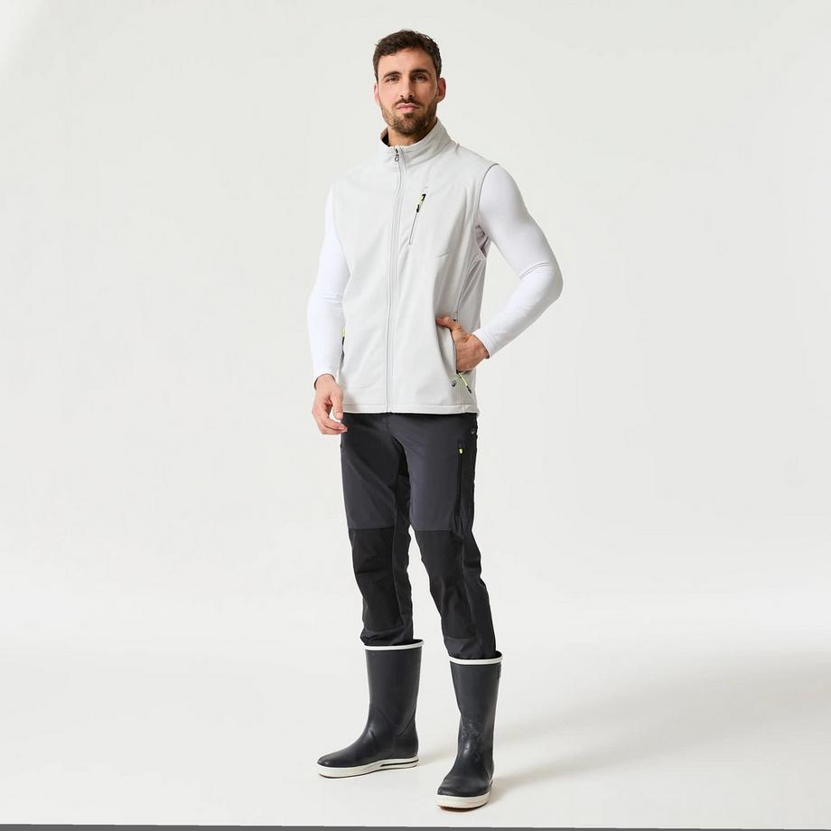 TRIBORD  Gilet softshell de voile sans manche coupe-vent homme, 900 gris clair 