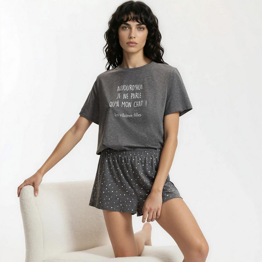 Kurzpyjama aus Baumwolljersey