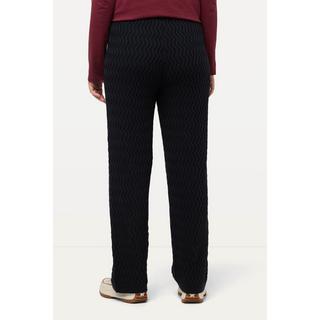 Ulla Popken Rose Strickhose Gerades Bein Zackenmuster  