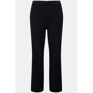 Ulla Popken Rose Strickhose Gerades Bein Zackenmuster  
