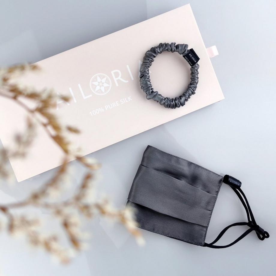 AILORIA  ALLURE & DOUX Gesichtsmaske und Scrunchie S aus Seide 