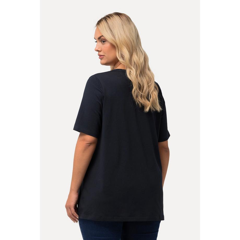 Ulla Popken T-Shirt Linea ad A Girocollo Mezza Manica  