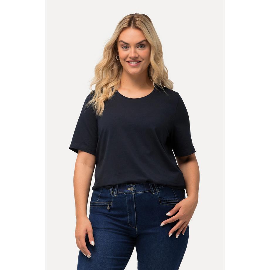 Ulla Popken T-Shirt Linea ad A Girocollo Mezza Manica  