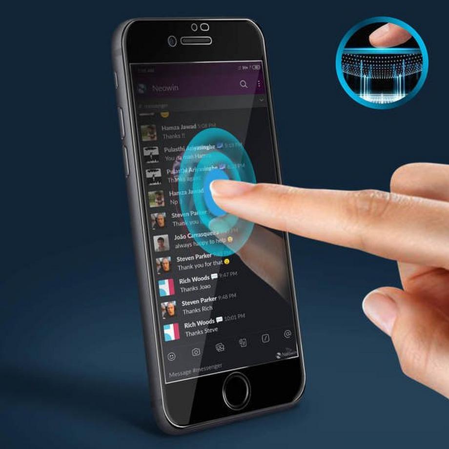 Avizar  Panzerglas Folie iPhone 7+/8+ Schwarz 