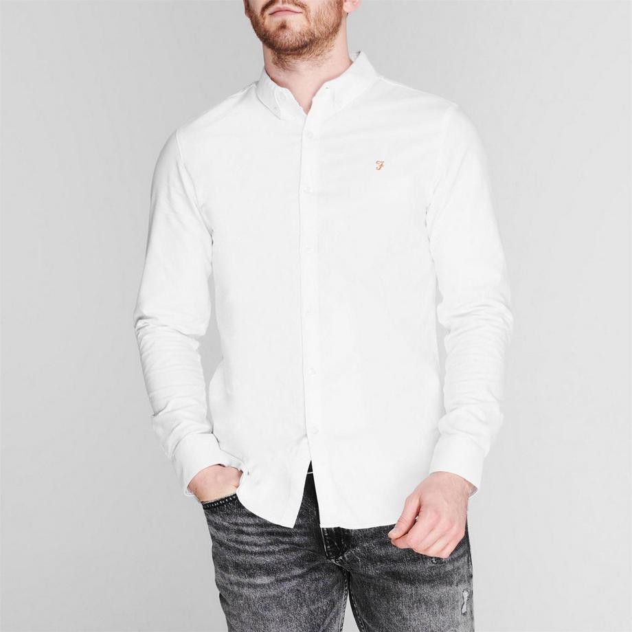 FARAH  Camicia Button Down Vintage Oxford Manica Lunga 