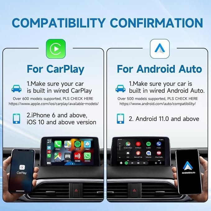 Carlinkit  5.0 CPC200-2air Drahtloser Auto-Adapter für Apple CarPlay und Android Auto 