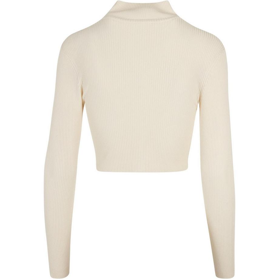 URBAN CLASSICS Rippstrick Strickjacke mit kurzem Reissverschluss  