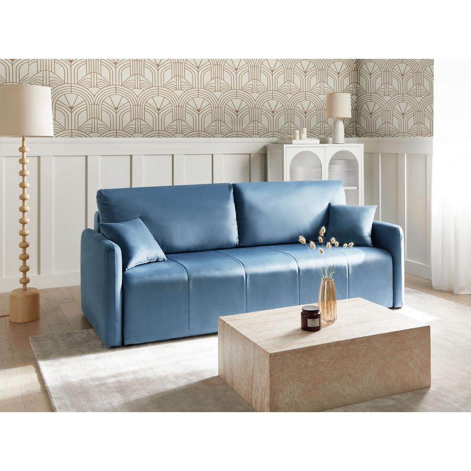 Beliani Schlafsofa aus Samtstoff Glamourös EGGE  