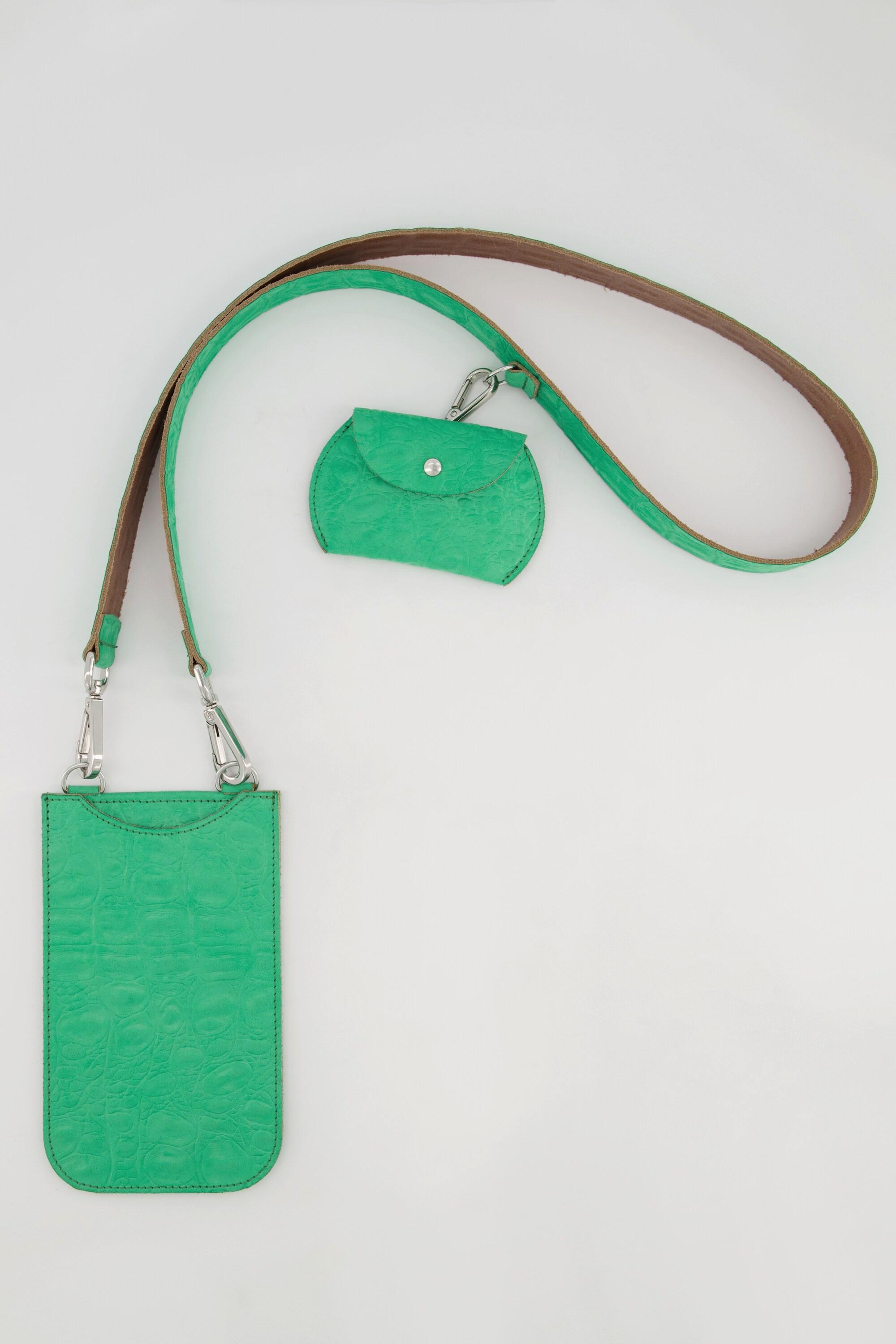 Ulla Popken  Sac en cuir, effet crocodile, mini-sacs amovibles 