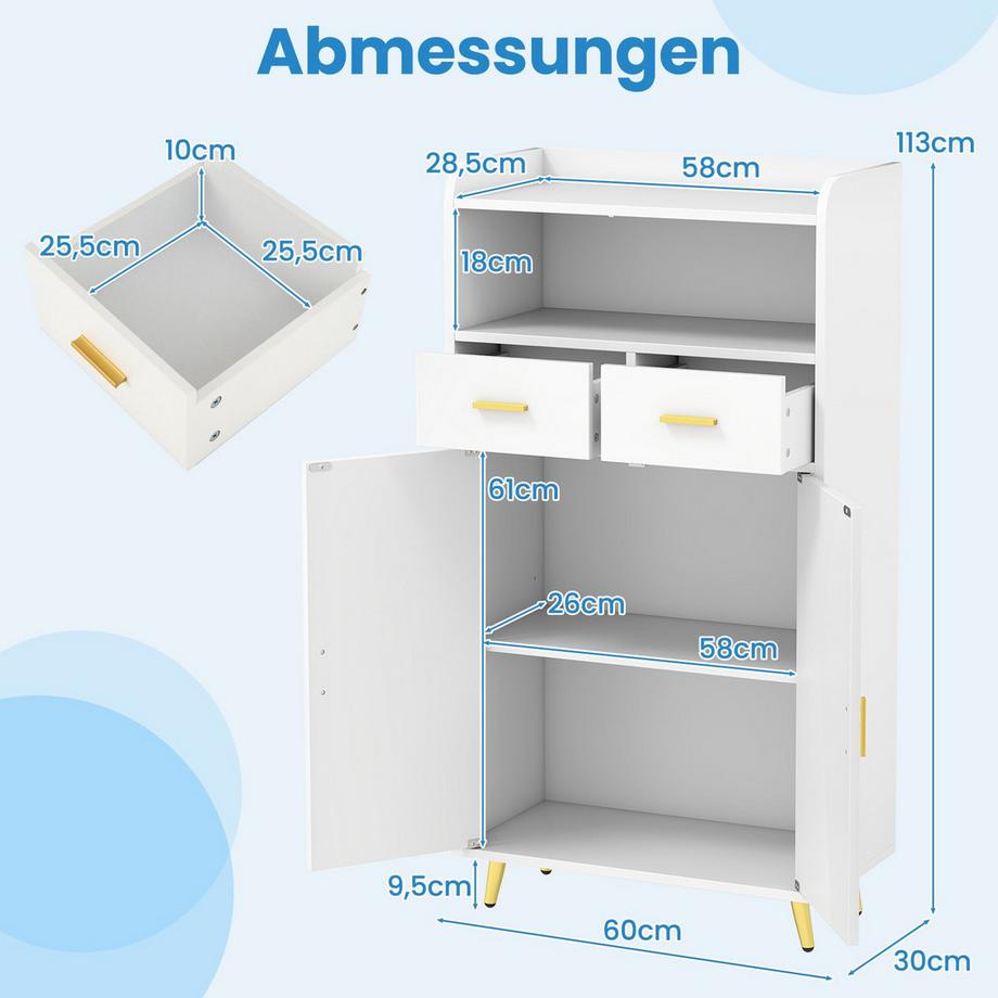Northix Armoire de cuisine avec étagère réglable  