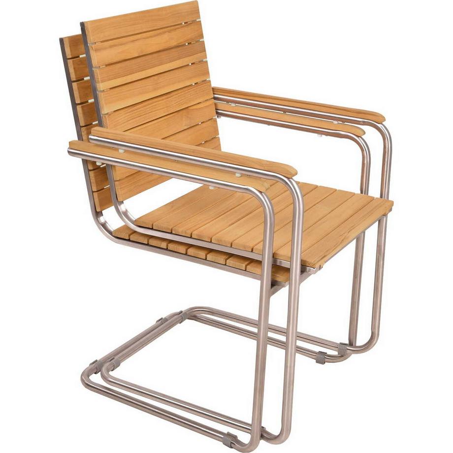 mutoni pleasure Garten Freischwinger Denver Teak natur  