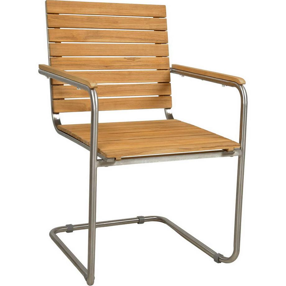 mutoni pleasure Garten Freischwinger Denver Teak natur  
