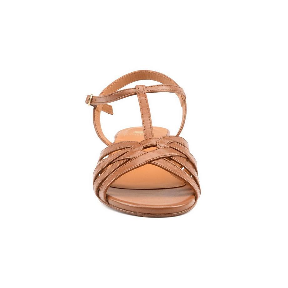 bobbies Capri Sandali con Tacco Largo a Fasce  
