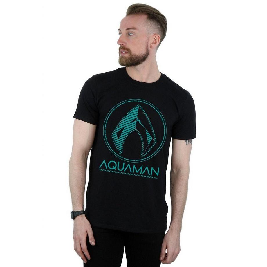 DC COMICS Aquaman Logo T-Shirt Imprimé  