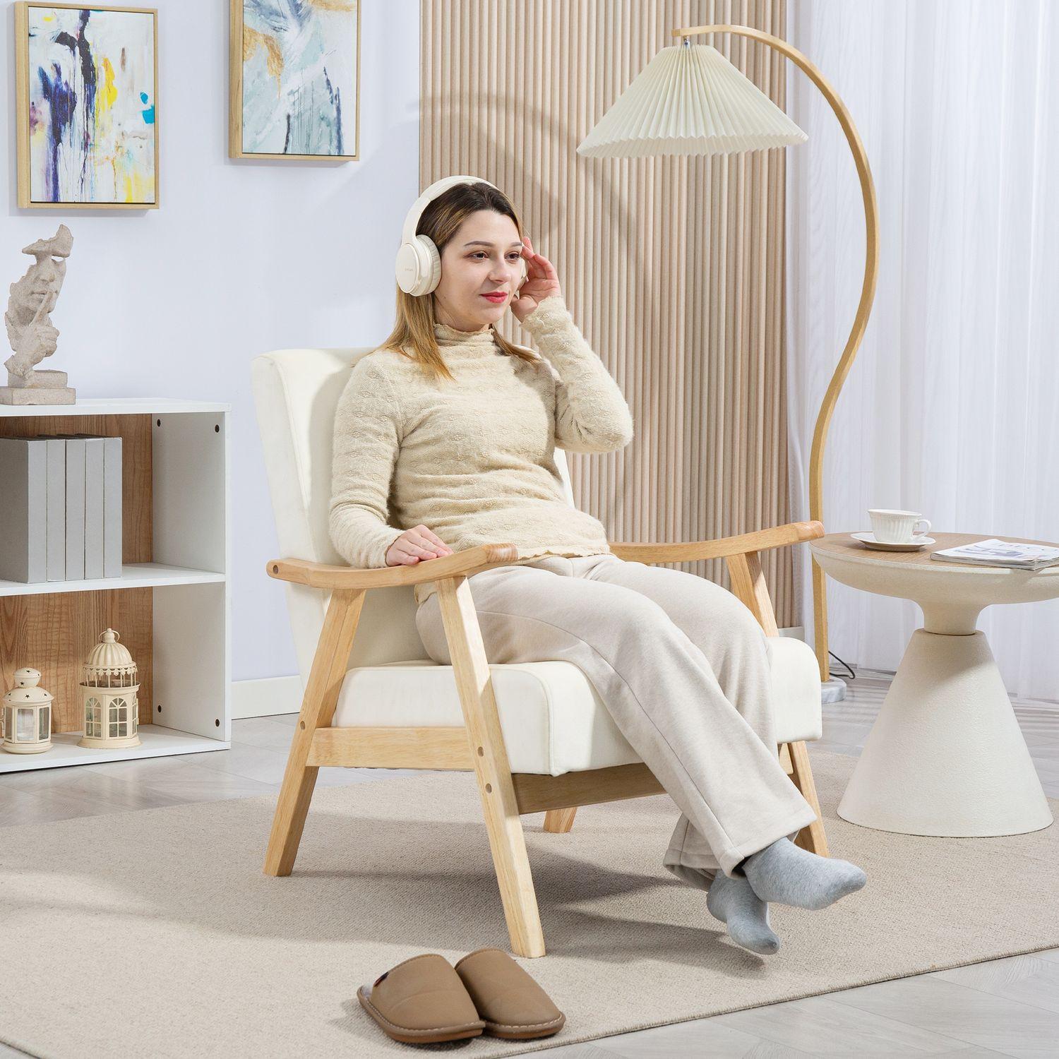 Northio Polstersessel, Schaumstoff-Füllung, Kautschukholz-Rahmen  