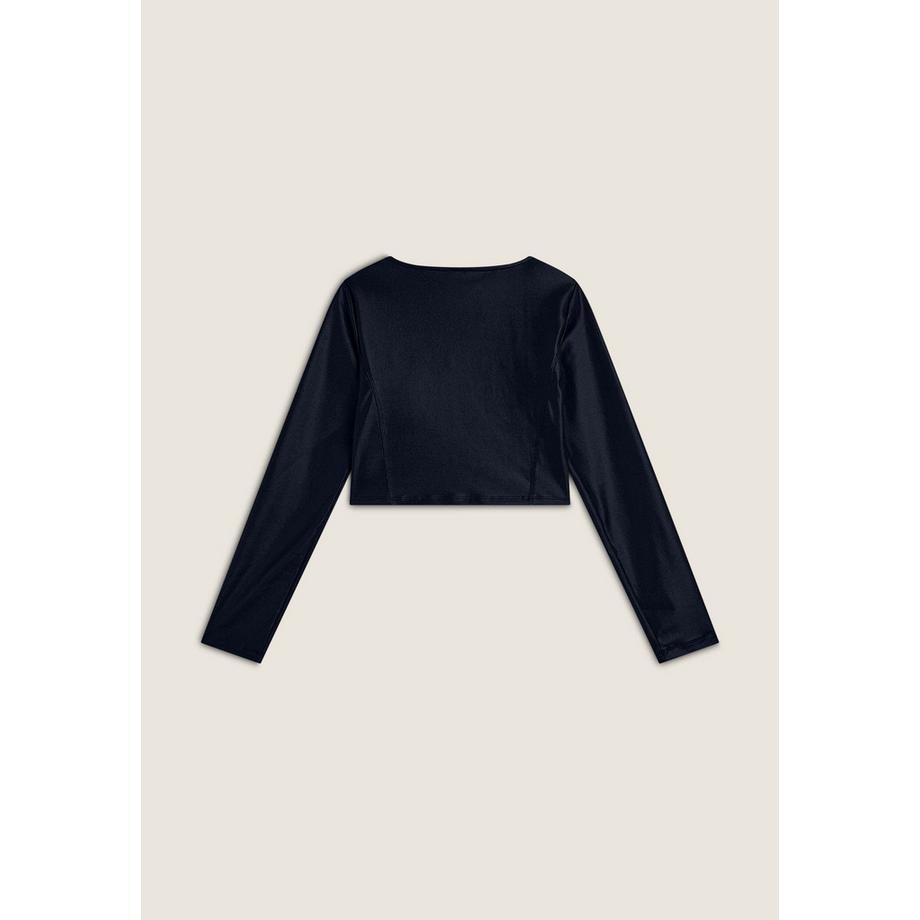 FREDDY Langarm Square Neck Cropped T-Shirt  