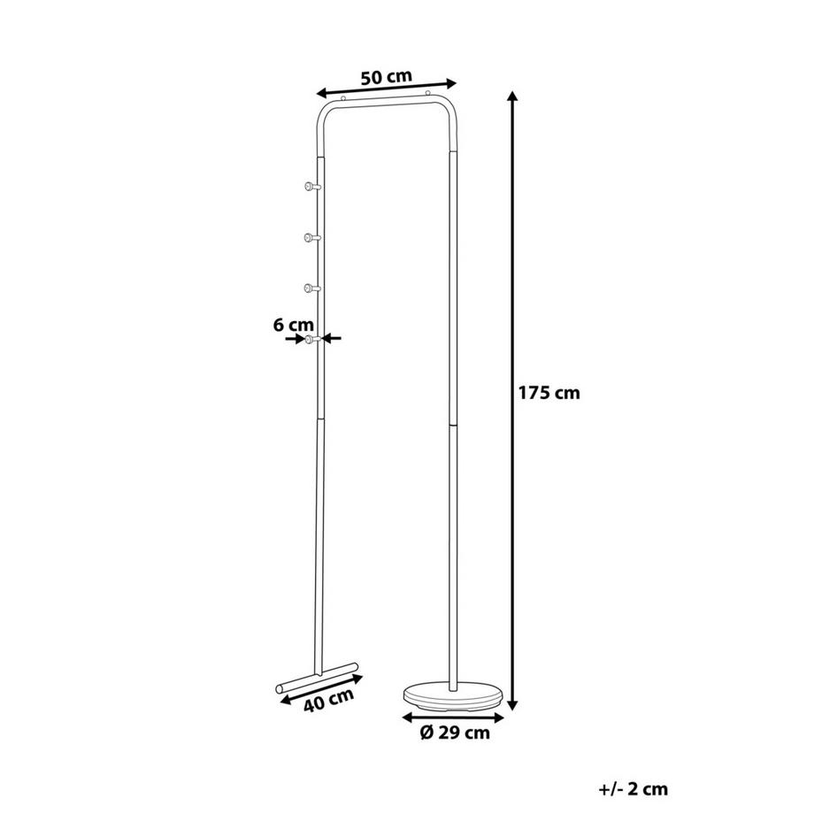 Beliani Porte-manteau en Acier  BENTON  
