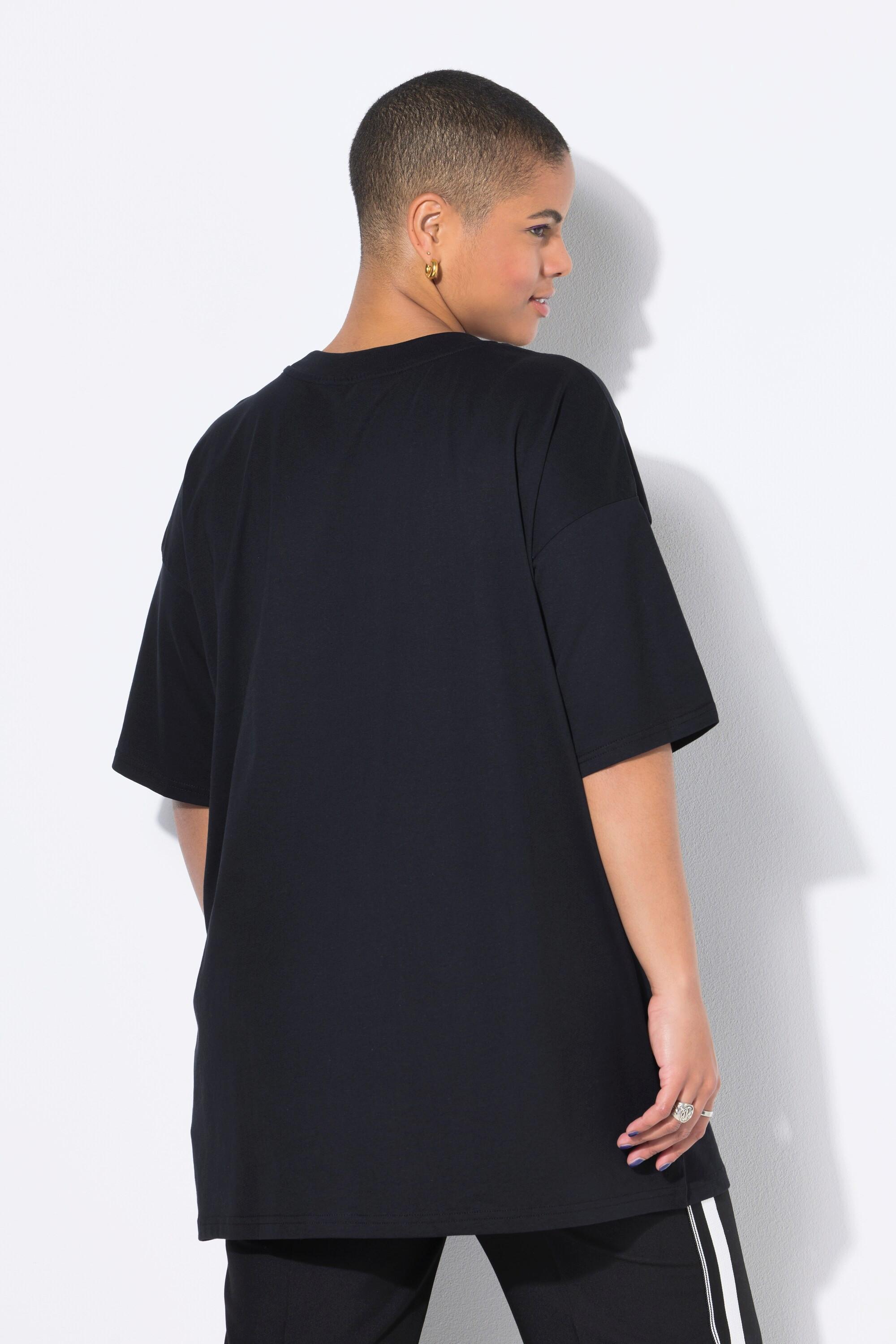 Studio Untold Oversized Halbarm T-Shirt mit Saumpatch  