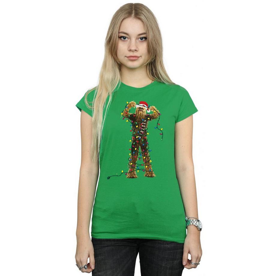 STAR WARS Star Wars Chewbacca Luci di Natale T-Shirt  