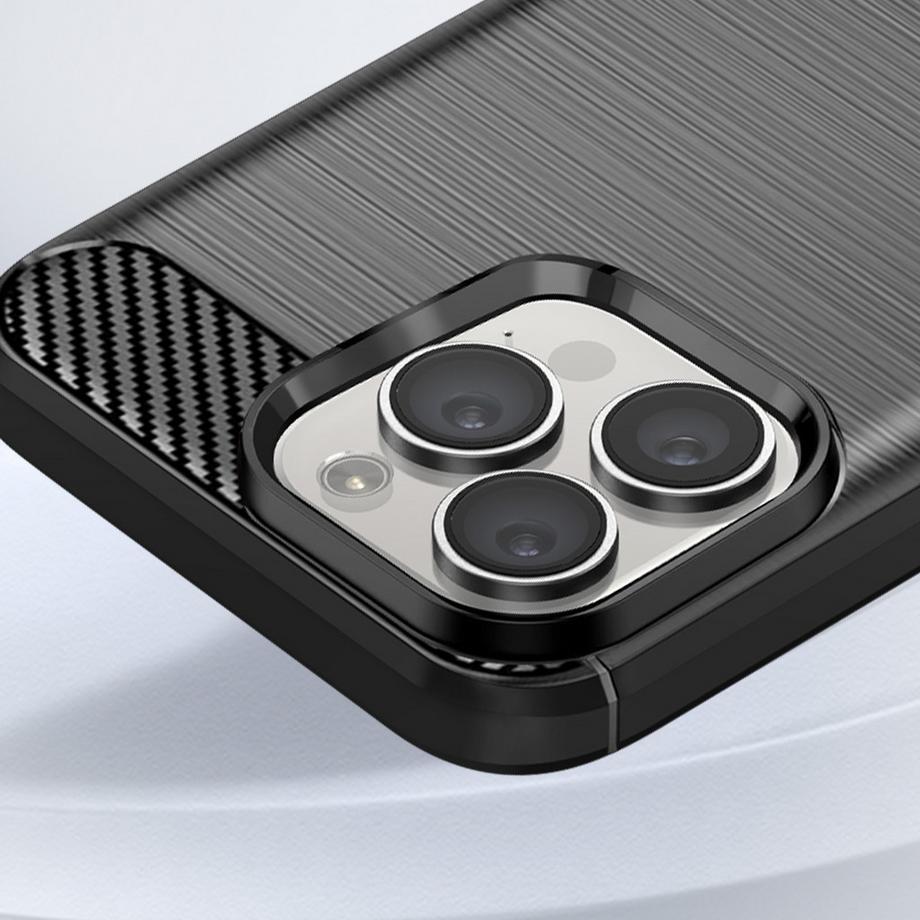 Avizar  Carbon Hülle Apple iPhone 16 Pro Schwarz 