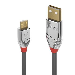 LINDY  36650 cavo USB 0,5 m USB 2.0 USB A Micro-USB B Grigio 