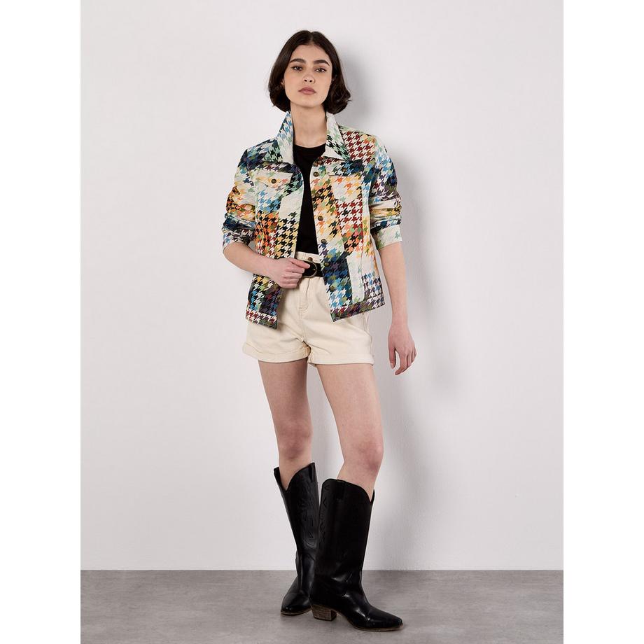 APRICOT Veste Motif Pied-de-poule Coloré  