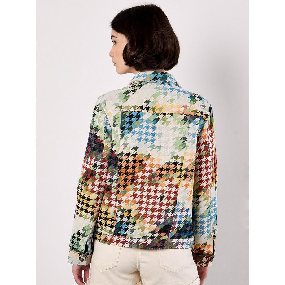 APRICOT Veste Motif Pied-de-poule Coloré  