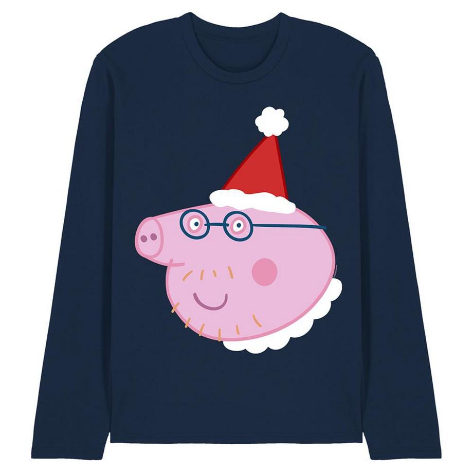 T-ShirtManches Longues Motif Papa Pig Motiftyle Bonnet Du Père Noël