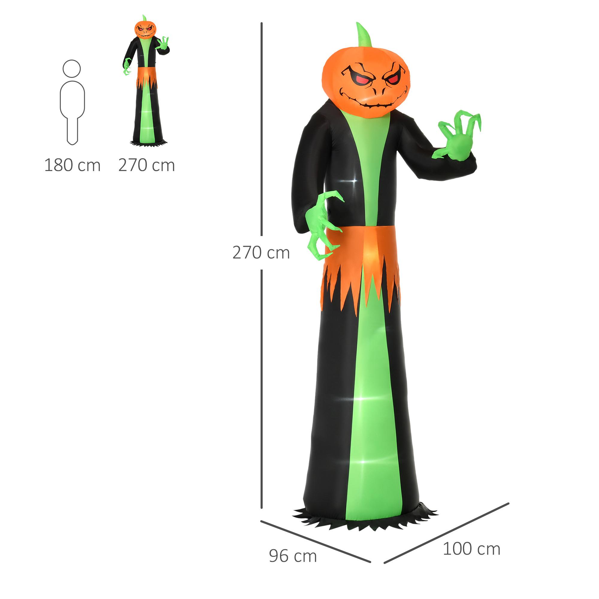 HOMCOM Citrouille gonflable d'Halloween  