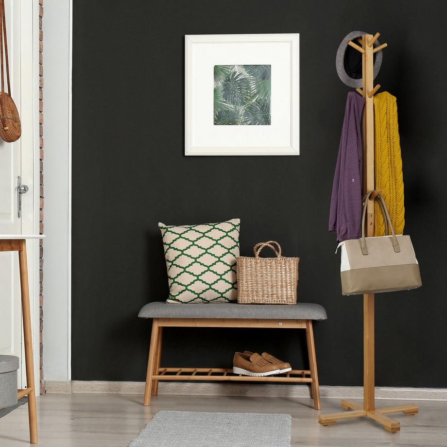 B2X Appendiabiti in bambù con 12 ganci  