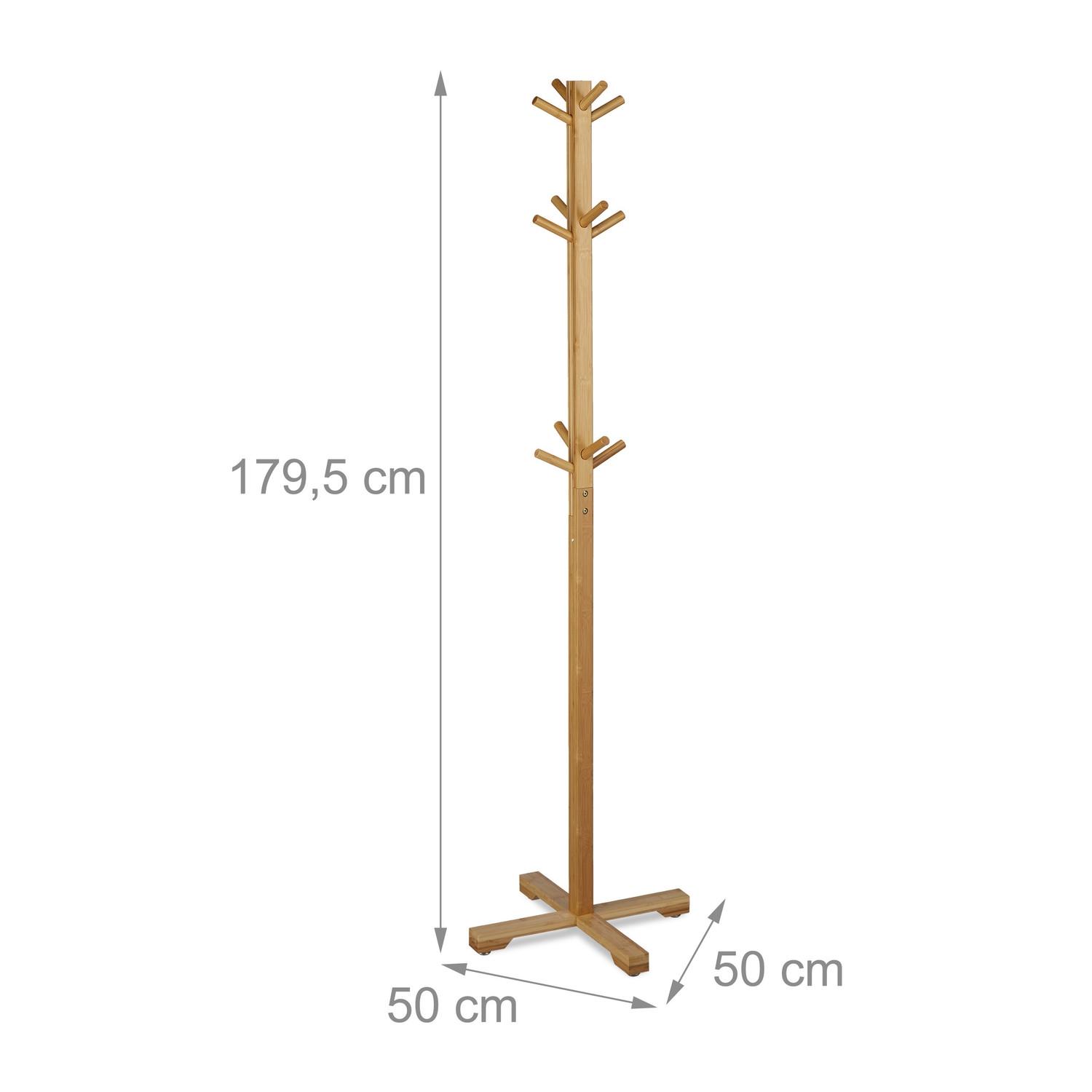 B2X Kleiderbügel aus Bambus mit 12 Haken  