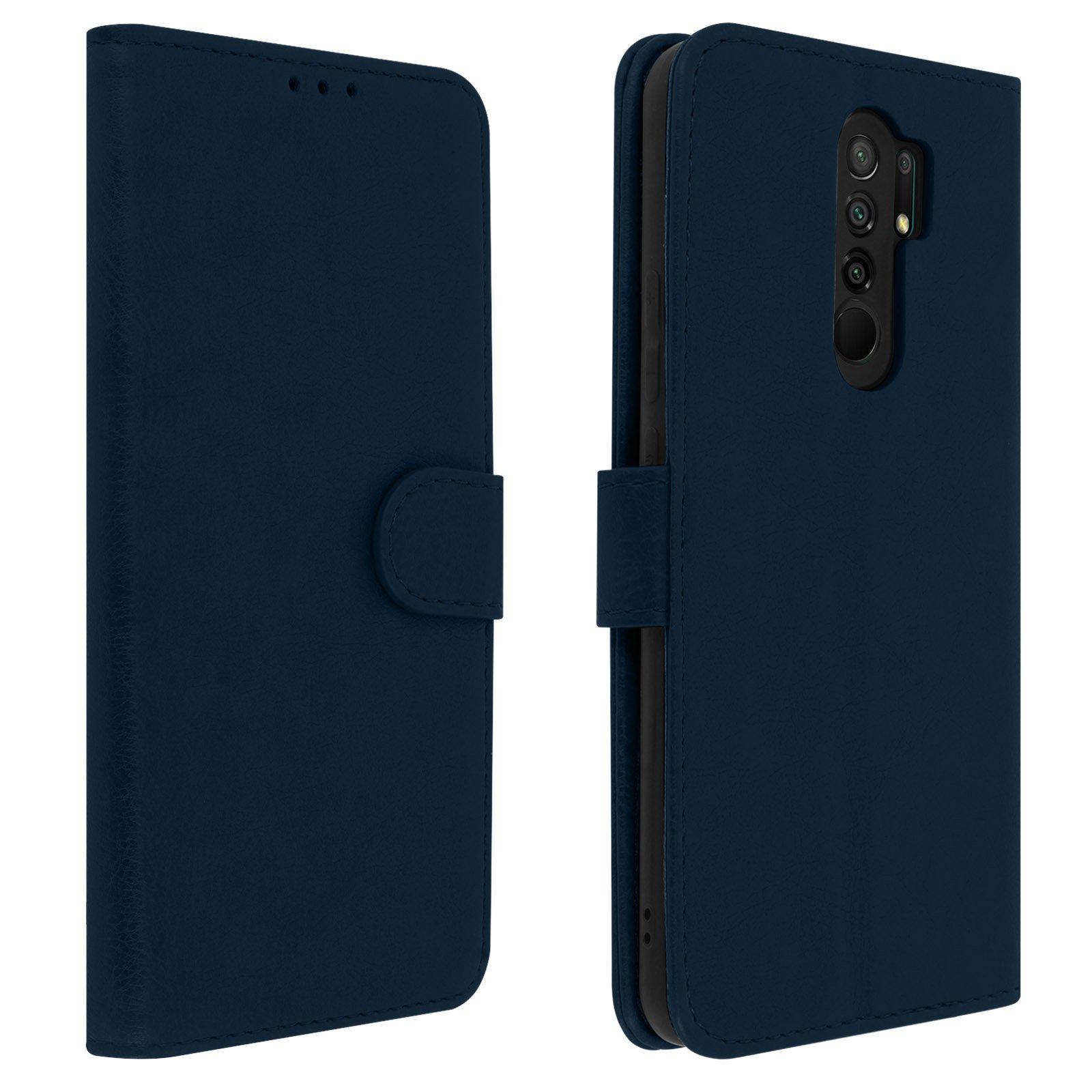 Avizar  Étui Folio Xiaomi Redmi 9 Bleu Nuit 