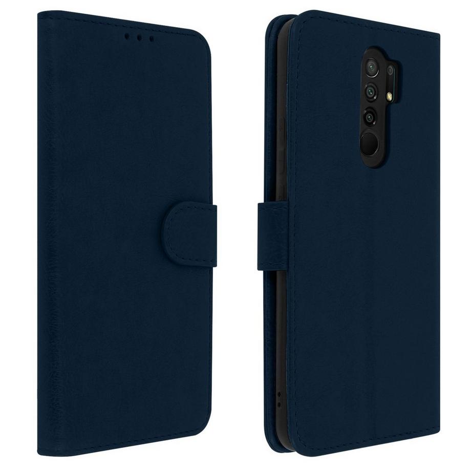 Avizar  Étui Folio Xiaomi Redmi 9 Bleu Nuit 