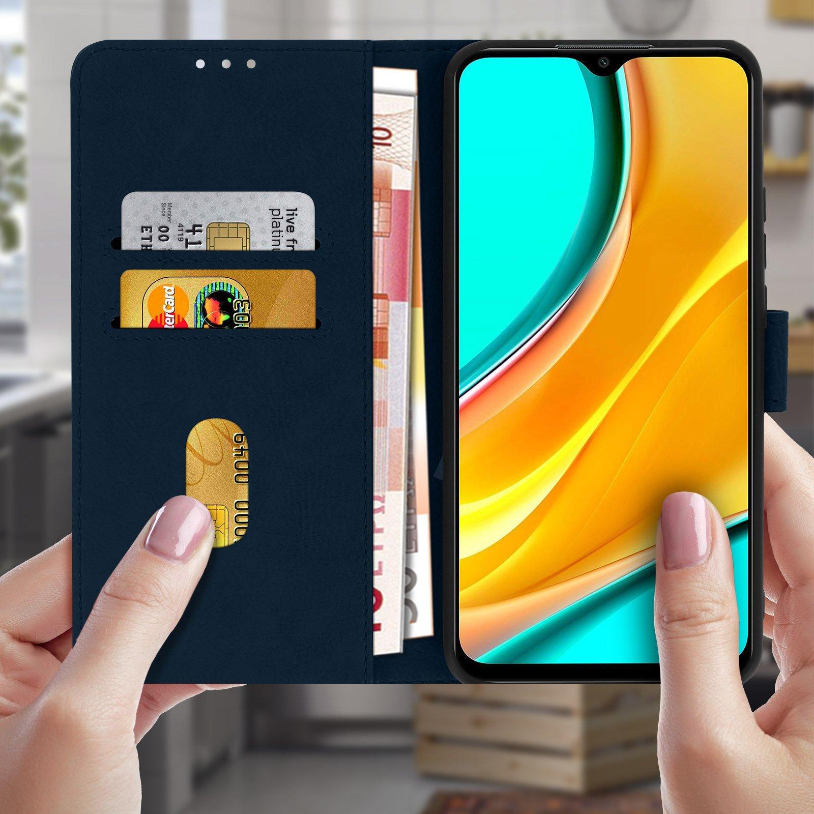 Avizar  Custodia folio per Xiaomi Redmi 9 Blu 