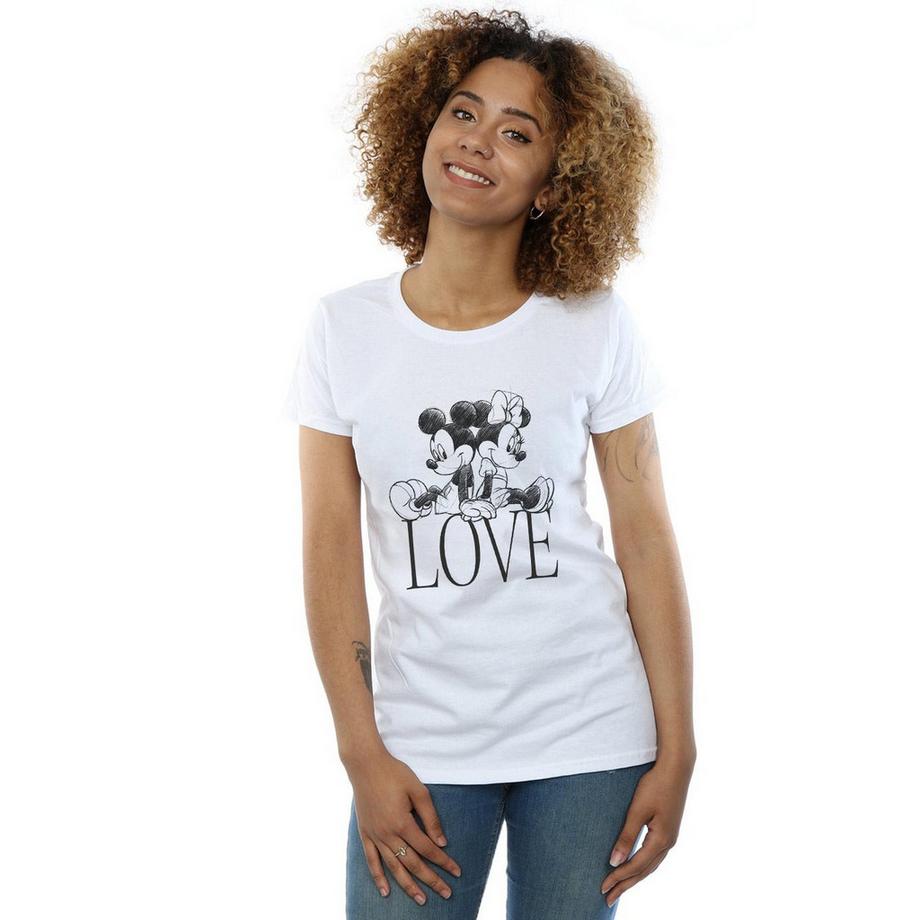Disney Mickey und Minnie Love Grafik T-Shirt  