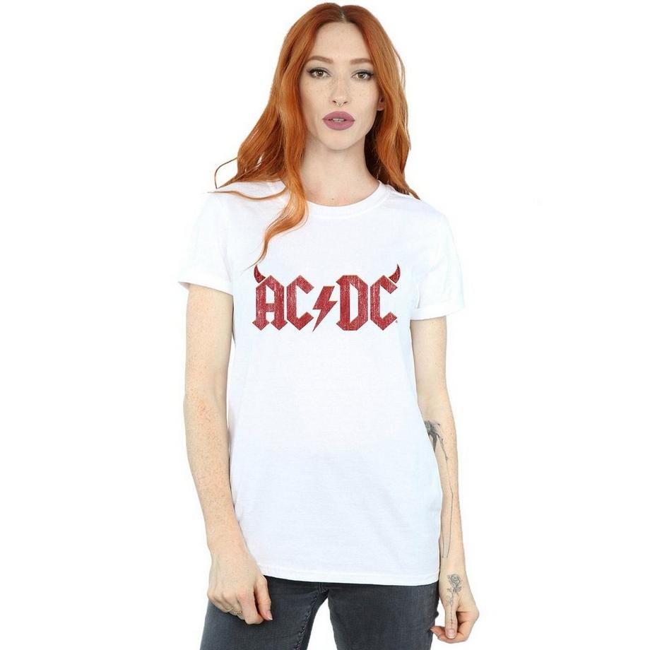 AC/DC ACDC T-Shirt Imprimé Coupe Boyfriend  