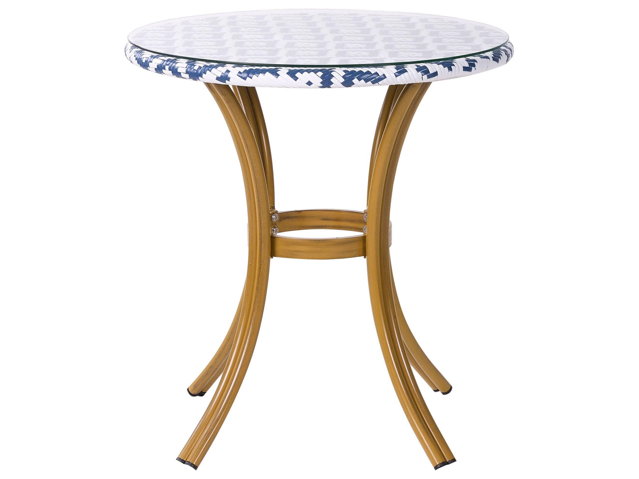 Beliani Table de jardin en Polyrotin Boho RIFREDDO  