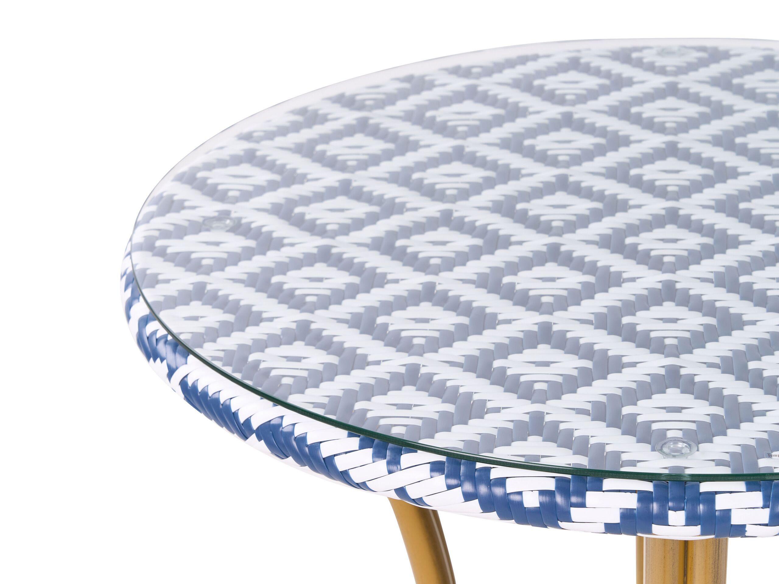 Beliani Table de jardin en Polyrotin Boho RIFREDDO  