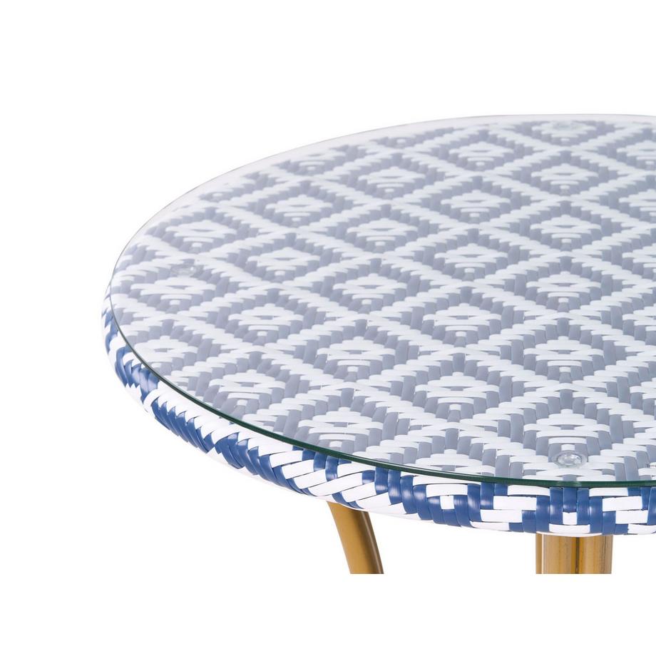 Beliani Table bistrot en Polyrotin Boho RIFREDDO  