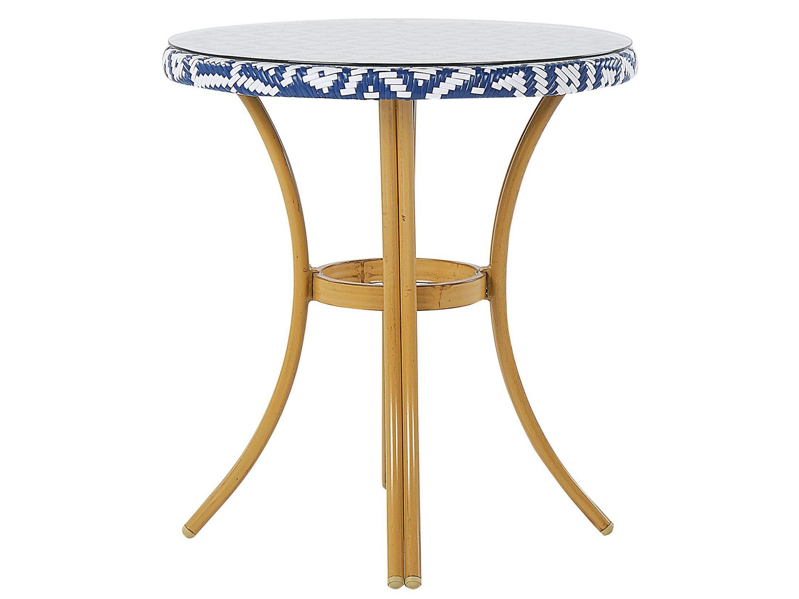 Beliani Table de jardin en Polyrotin Boho RIFREDDO  