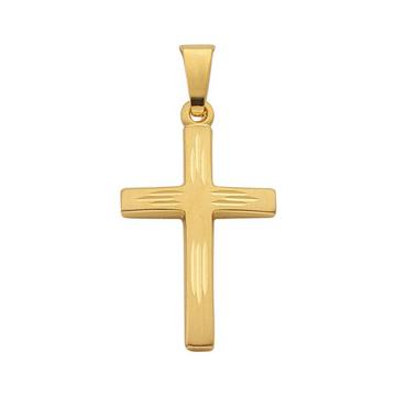 Pendentif croix or jaune 750, 23x12mm