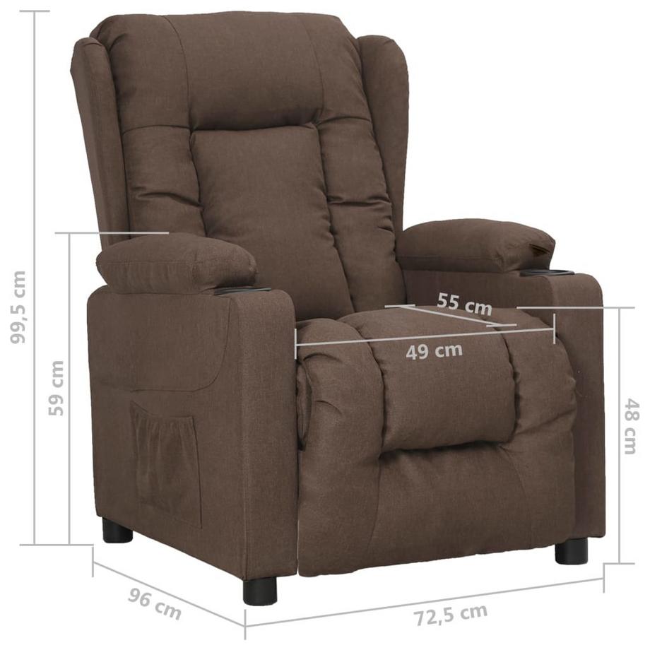 VidaXL Fauteuil inclinable tissu  