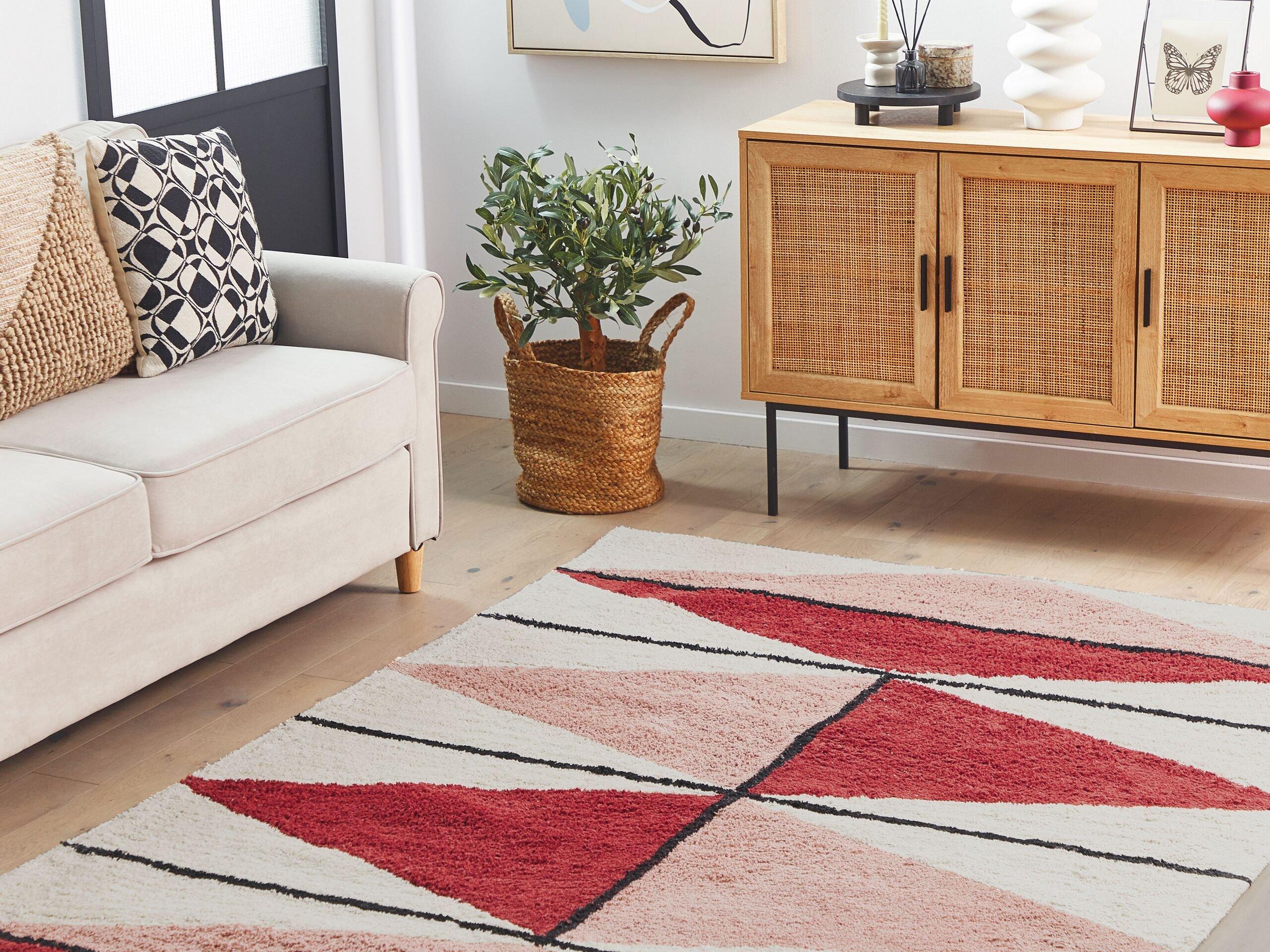 Beliani Tapis en Coton Moderne PURNIA  