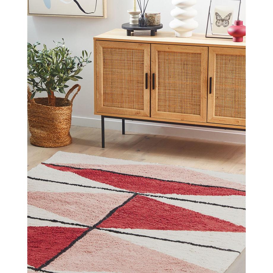 Beliani Tapis en Coton Moderne PURNIA  