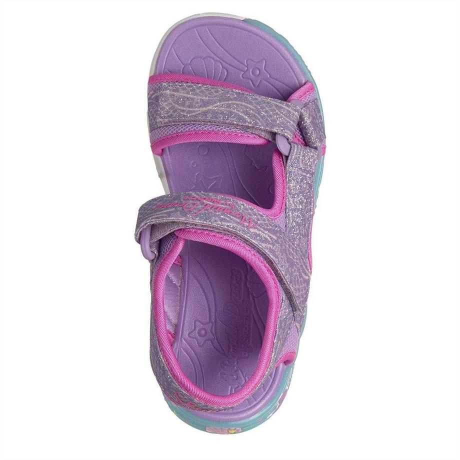 SKECHERS Meerjungfrau Glitzer Flache Sandalen  
