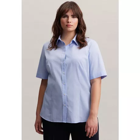 Seidensticker  Hemdbluse Uni Kurzarm Kragen 