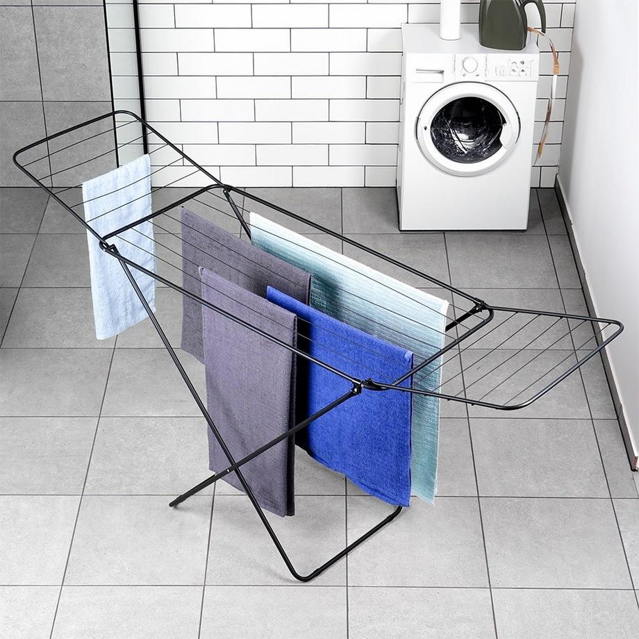 B2X  Étendoir extensible intérieur/extérieur en métal noir 